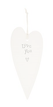 CERAMIC HEART DECORATION - LOVE YOU